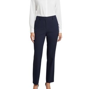 Ann Taylor Navy Straight Leg High Rise Trousers